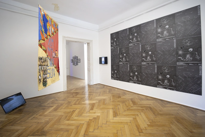 35th Ljubljana Biennale of Graphic Arts, From the void came gifts of the cosmos. Installation view, MGLC Grad Tivoli, Ljubljana, 2023.