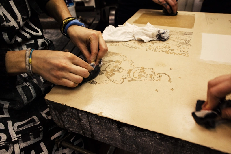 Beginning and follow-up course of printmaking techniques