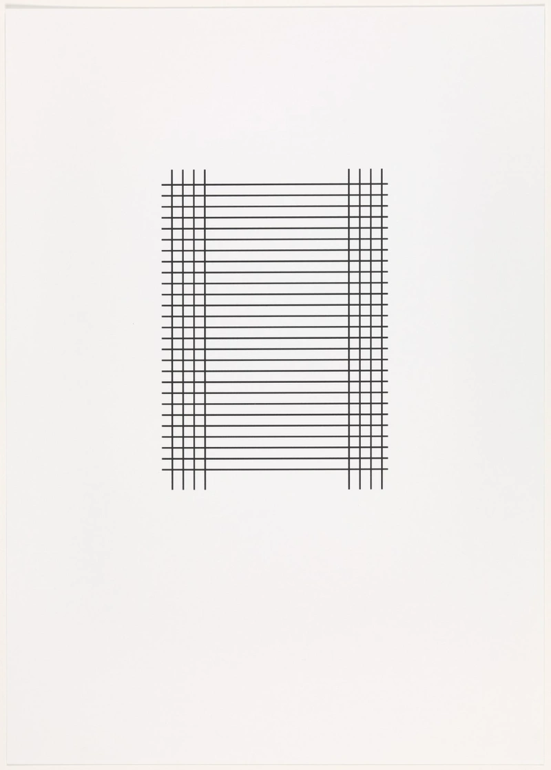 Small but dangers, Thin line 3, screen print on paper, 70 x 50 cm, 2016. Printed at the MGLC Print Studio.