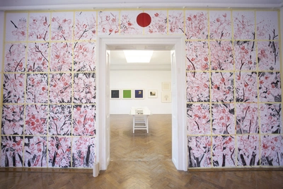 35th Ljubljana Biennale of Graphic Arts, From the void came gifts of the cosmos. Installation view, MGLC Grad Tivoli, Ljubljana, 2023.