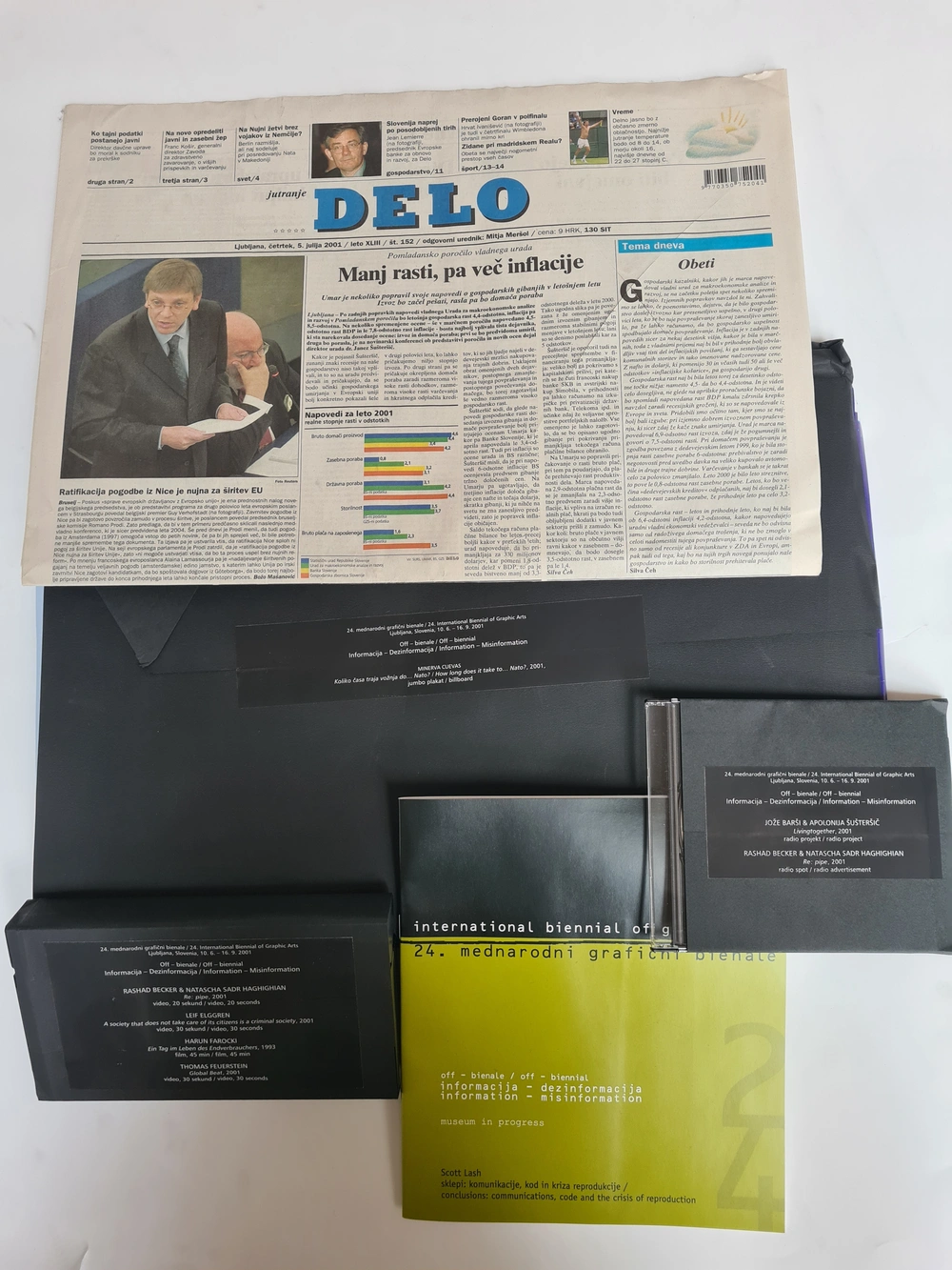 24. mednarodni grafični bienale. Off-bienale: Informacija – Dezinformacija; vrečka