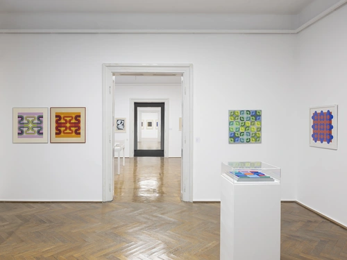Victor Vasarely v odmevu. Postavitev razstave, MGLC Grad Tivoli, Ljubljana, 2024/2025.