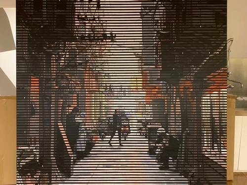 Miha Štrukelj, Hidden, Šanghaj 2026, akril na platnu, 240 x 240 cm.