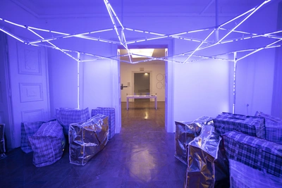 35th Ljubljana Biennale of Graphic Arts, From the void came gifts of the cosmos. Installation view, MGLC Grad Tivoli, Ljubljana, 2023.