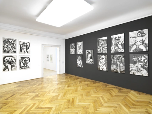 Sonja Vulpes, Limbo. Postavitev razstave, MGLC Grad Tivoli, 2021.