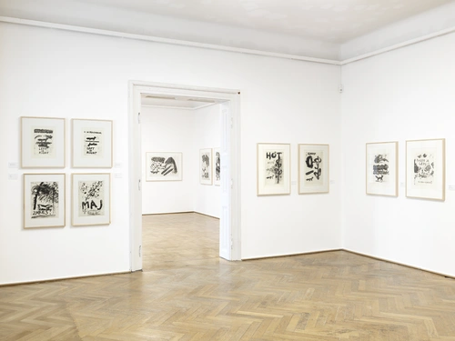 Črtomir Frelih, Prints and Drawings. Four Decades. Installation view, MGLC Tivoli Mansion, Ljubljana, 2022-2023.