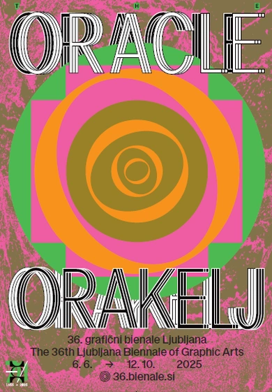 36. grafični bienale Ljubljana: Orakelj - plakat