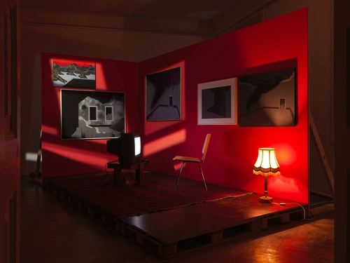 Zmago Jeraj, I take a long step across a windowsill. Installation view, MGLC Grad Tivoli, Ljubljana, 2024.