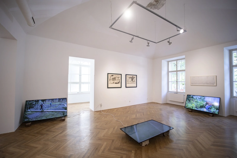 35th Ljubljana Biennale of Graphic Arts, From the void came gifts of the cosmos. Installation view, MGLC Grad Tivoli, Ljubljana, 2023.