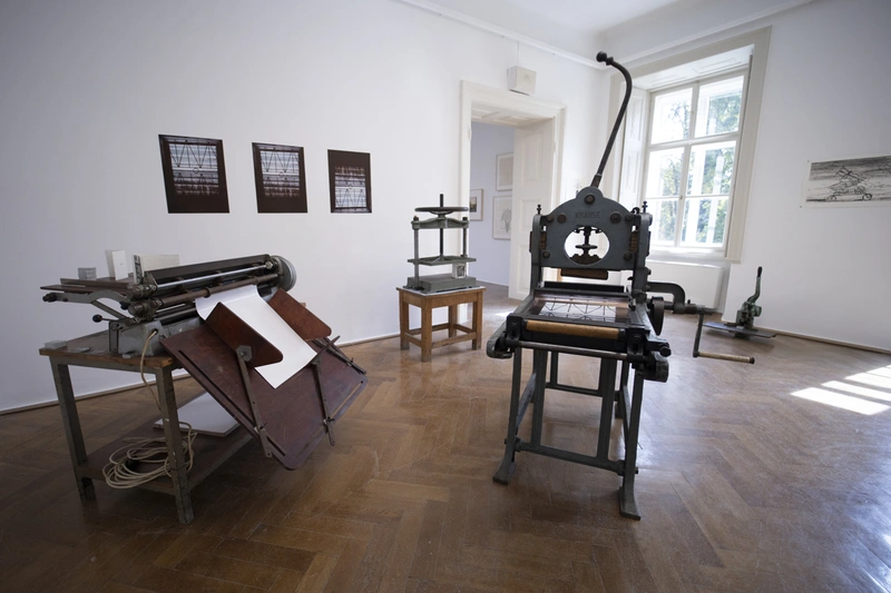 35th Ljubljana Biennale of Graphic Arts, From the void came gifts of the cosmos. Installation view, MGLC Grad Tivoli, Ljubljana, 2023.