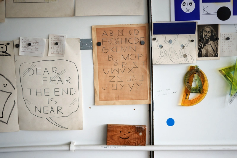 Wall at the studio.